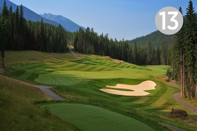 Creekside, Hole #13 at Greywolf Golf Course in Panorama, BC. 