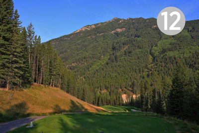 Heli High, Hole #12 at Greywolf Golf Course in Panorama, BC. 